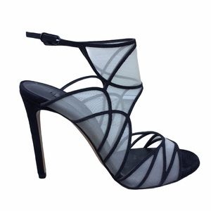 Casadei Mesh Open Toe Shoes Heels 7.5